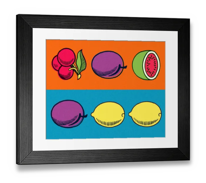 Framed Print : Slot Machine Bar of Fruit Framed Print : Slot Machine Bar of Fruit
