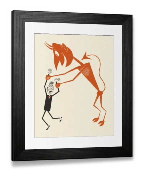Framed Print : Devil Tempting a Man