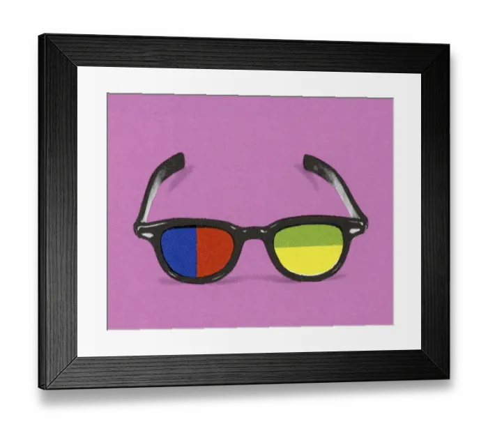 Framed Print : Colorful Glasses Framed Print : Colorful Glasses