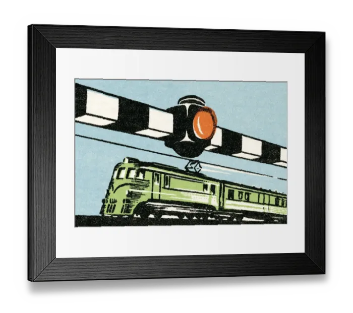 Framed Print : Train crossing Framed Print : Train crossing