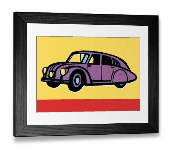 Framed Print : Purple car Framed Print : Purple car