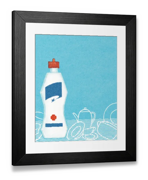 Framed Print : Dish washing solution Framed Print : Dish washing solution