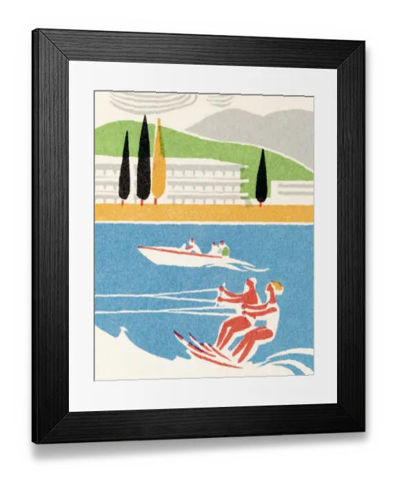 Framed Print : Water skiers Framed Print : Water skiers