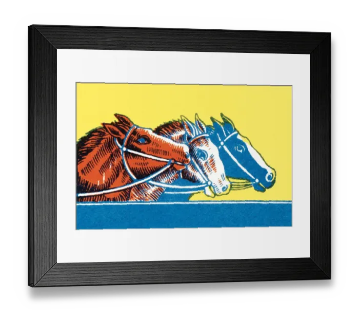 Framed Print : Three horses racing Framed Print : Three horses racing