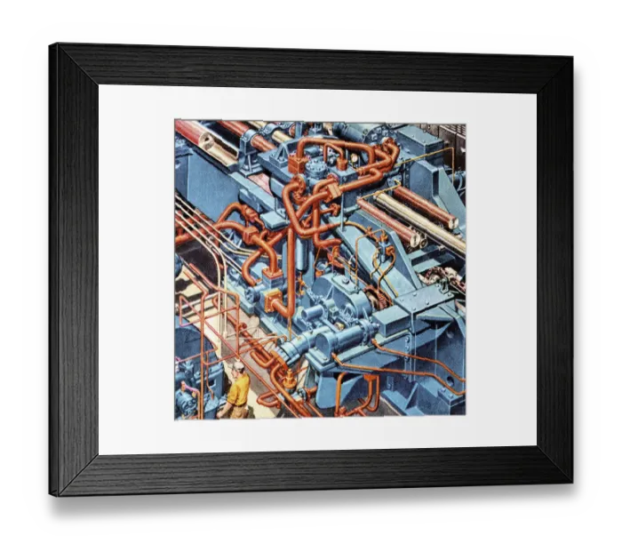 Framed Print : Blue Machinery Framed Print : Blue Machinery