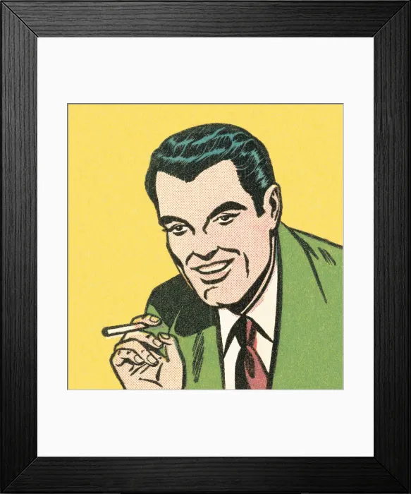 Framed Print : Man smoking Framed Print : Man smoking