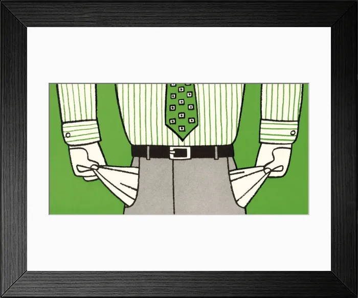 Framed Print : Man With Empty Pockets