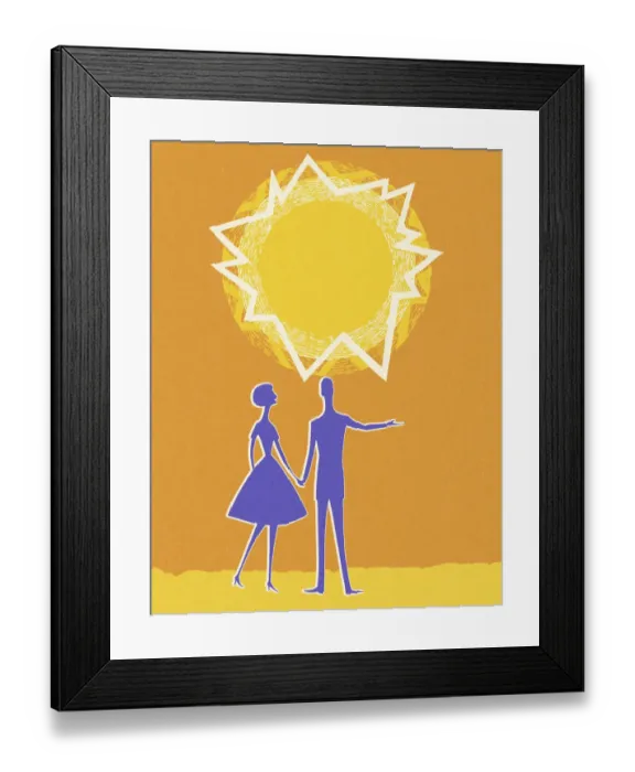 Framed Print : Man and Woman Under The Sun Framed Print : Man and Woman Under The Sun