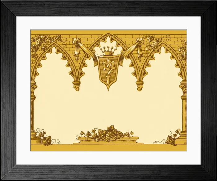 Framed Print : Opening with Gothic Arches Framed Print : Opening with Gothic Arches