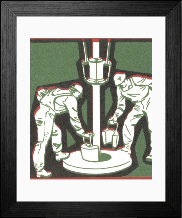Framed Print : Two Men at Work