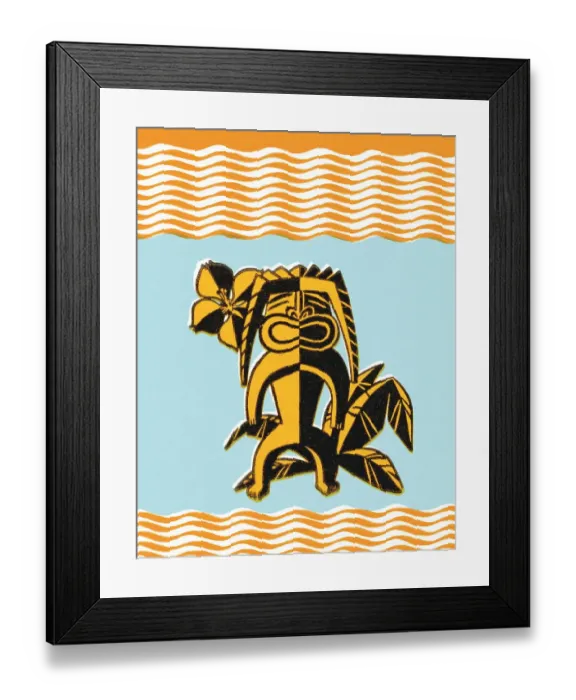 Framed Print : Tiki totem