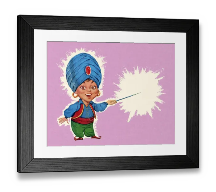 Framed Print : Genie With Wand Framed Print : Genie With Wand
