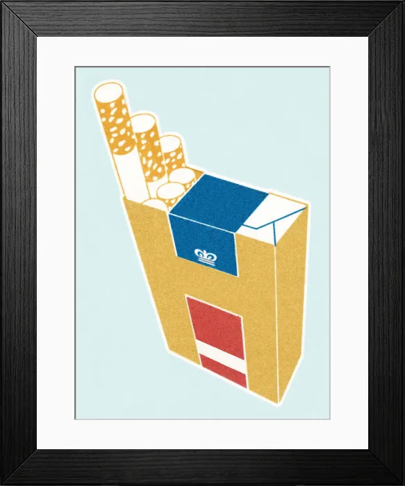 Framed Print : Pack of cigarettes