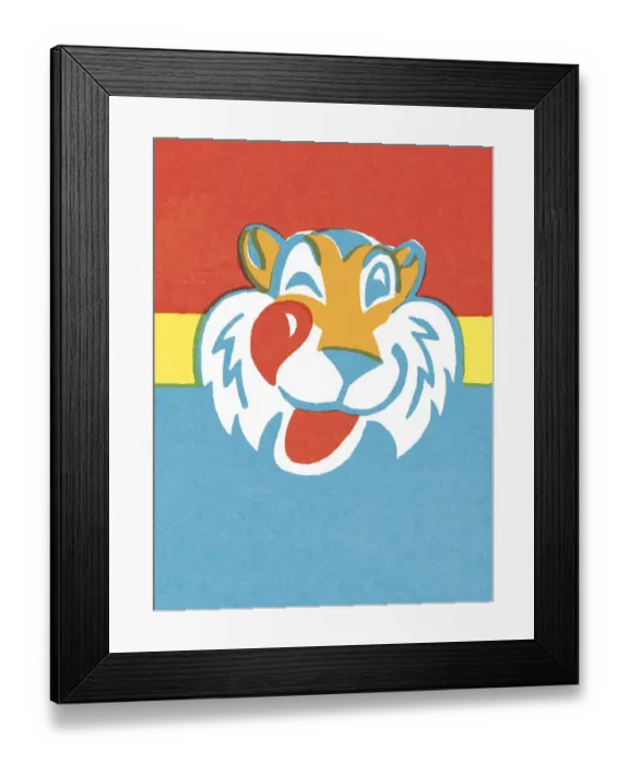 Framed Print : Tiger Licking Its Chops Framed Print : Tiger Licking Its Chops