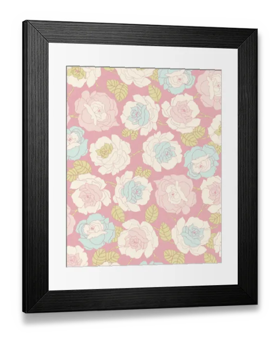 Framed Print : Flower pattern