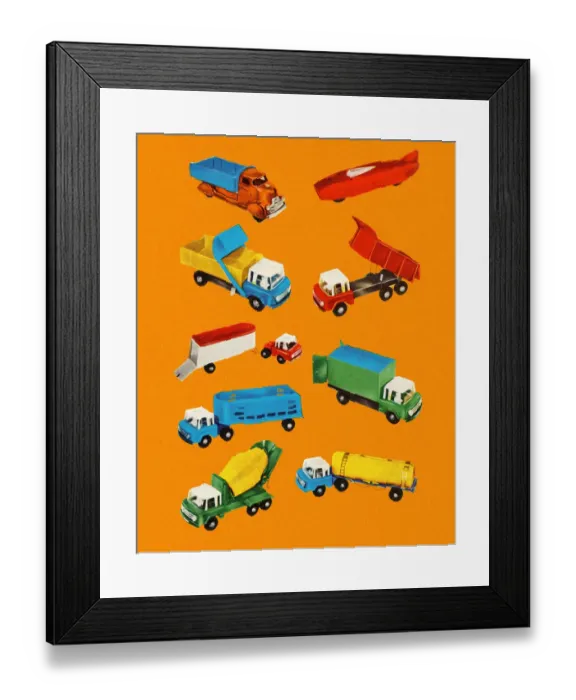 Framed Print : Variety of Trucks Framed Print : Variety of Trucks
