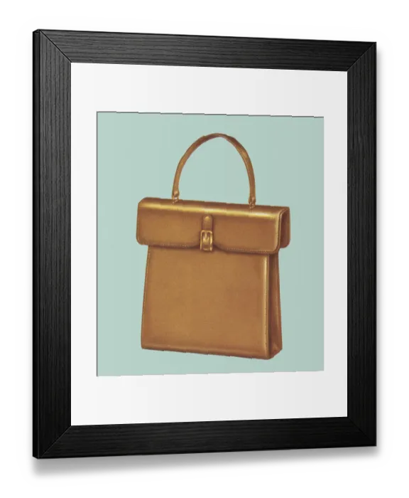 Framed Print : Brown Handbag Framed Print : Brown Handbag