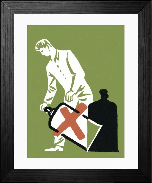 Framed Print : Man and Tube of Medicine Framed Print : Man and Tube of Medicine