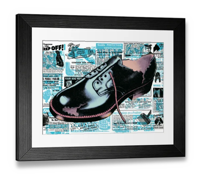 Framed Print : Worn out mans shoe Framed Print : Worn out mans shoe