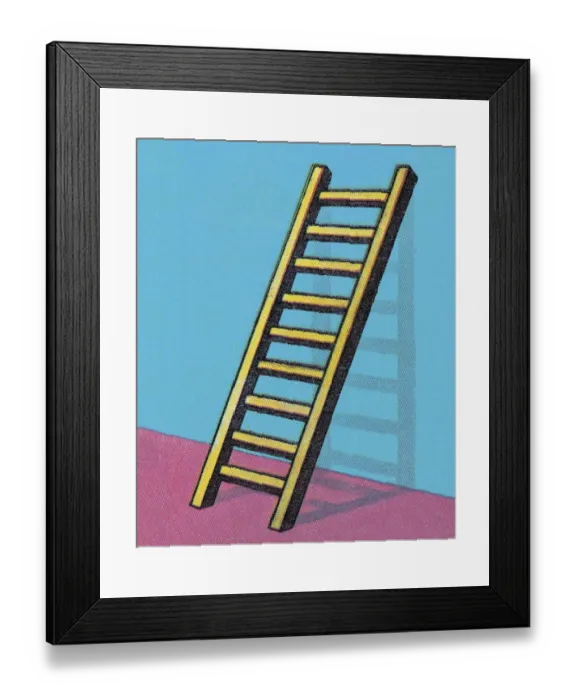 Framed Print : Upright Ladder Framed Print : Upright Ladder