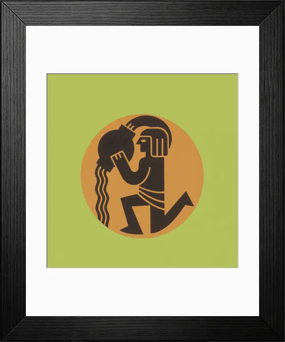 Framed Print : Aquarius Zodiac Symbol Framed Print : Aquarius Zodiac Symbol