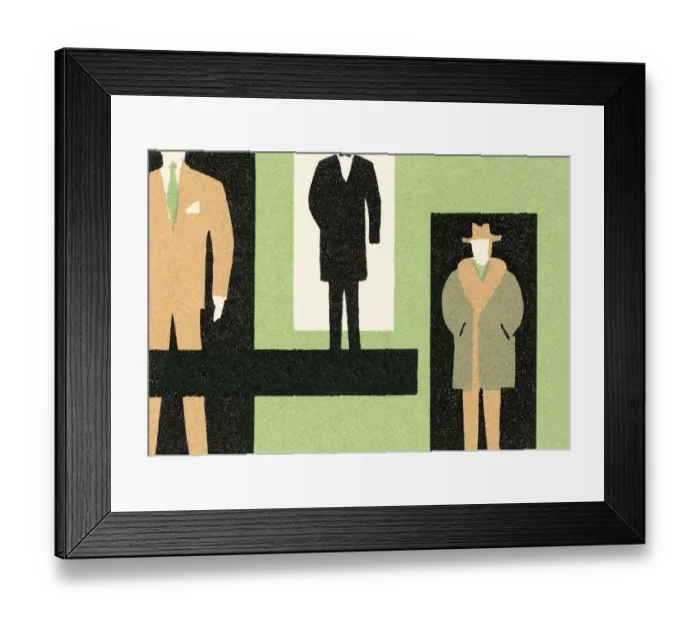Framed Print : Men in overcoats Framed Print : Men in overcoats