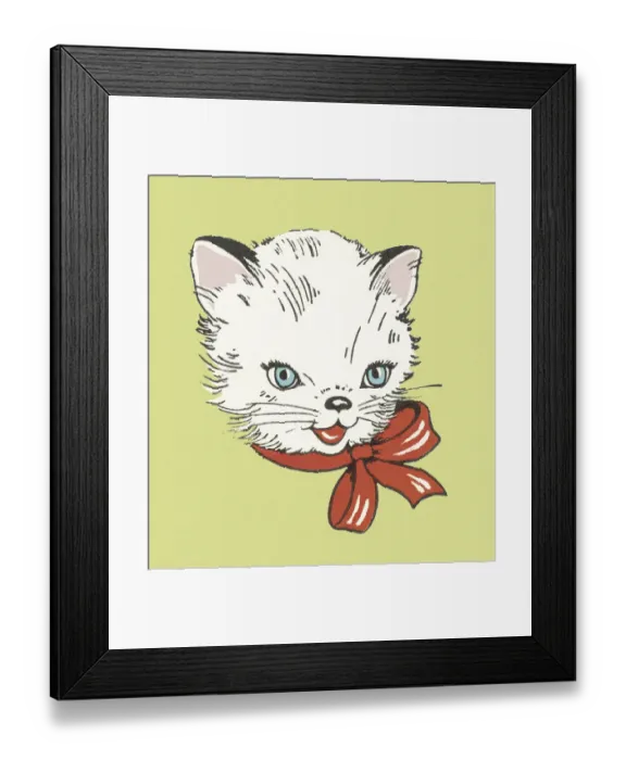 Framed Print : Kitten with bow Framed Print : Kitten with bow