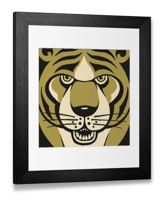 Framed Print : Closeup of a Tiger