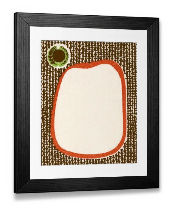 Framed Print : Border Stationery