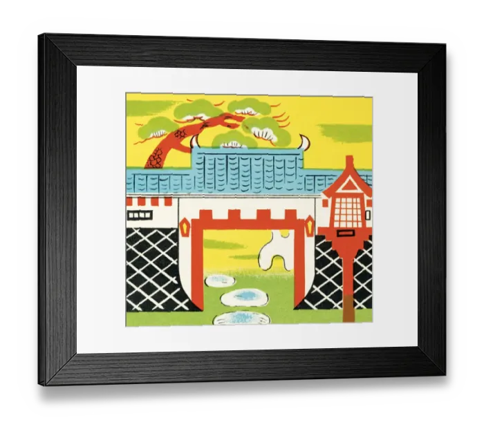 Framed Print : Pagoda. http: /  / csaimages.com / images / istockprofile / csa_vector_dsp.jpg