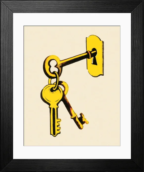 Framed Print : Keys and Keyhole Framed Print : Keys and Keyhole