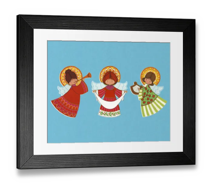 Framed Print : Three Christmas Angels Framed Print : Three Christmas Angels
