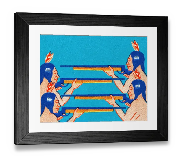 Framed Print : Native Americans with Guns Framed Print : Native Americans with Guns