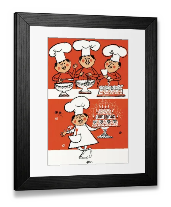 Framed Print : Chef pattern Framed Print : Chef pattern