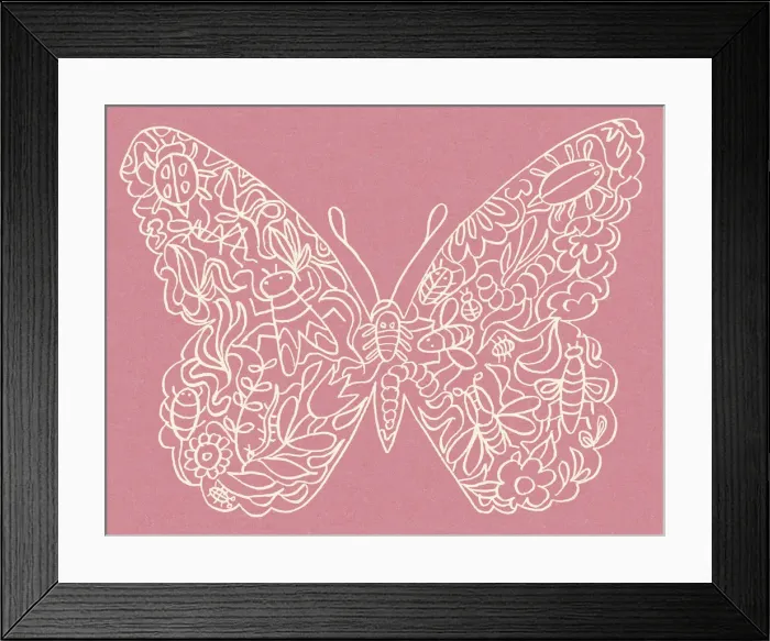 Framed Print : Butterfly Made of Bugs Framed Print : Butterfly Made of Bugs