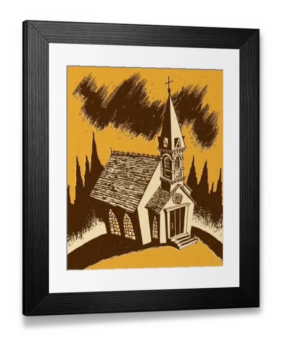 Framed Print : Spooky Church Framed Print : Spooky Church