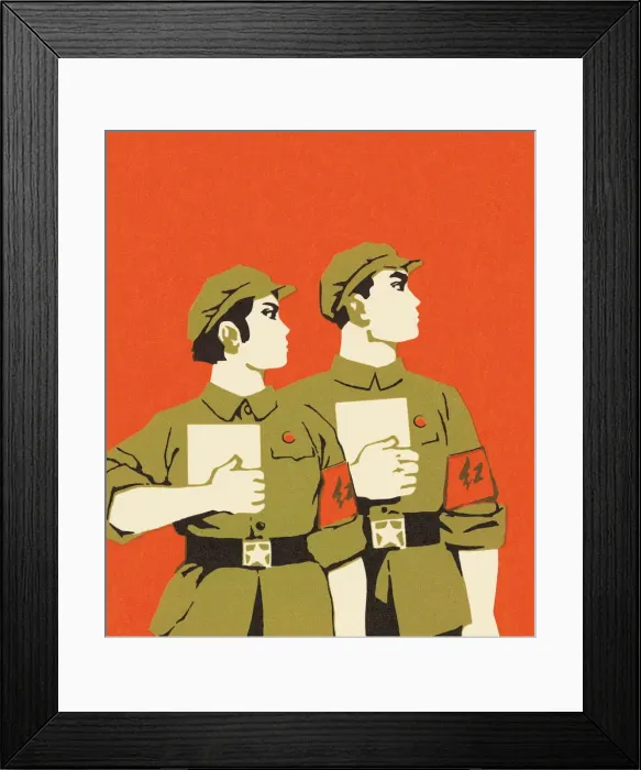 Framed Print : Two People in Uniform Framed Print : Two People in Uniform