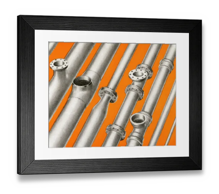 Framed Print : Various Size Pipes