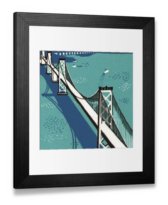 Framed Print : Suspension Bridge Framed Print : Suspension Bridge