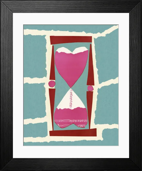 Framed Print : Heart Shaped Hour Glass Framed Print : Heart Shaped Hour Glass