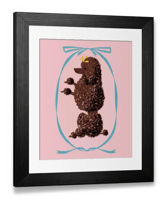 Framed Print : Poodle Portrait Framed Print : Poodle Portrait