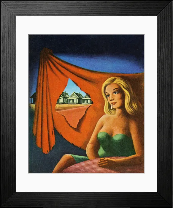 Framed Print : Sad Looking Blond Woman Framed Print : Sad Looking Blond Woman