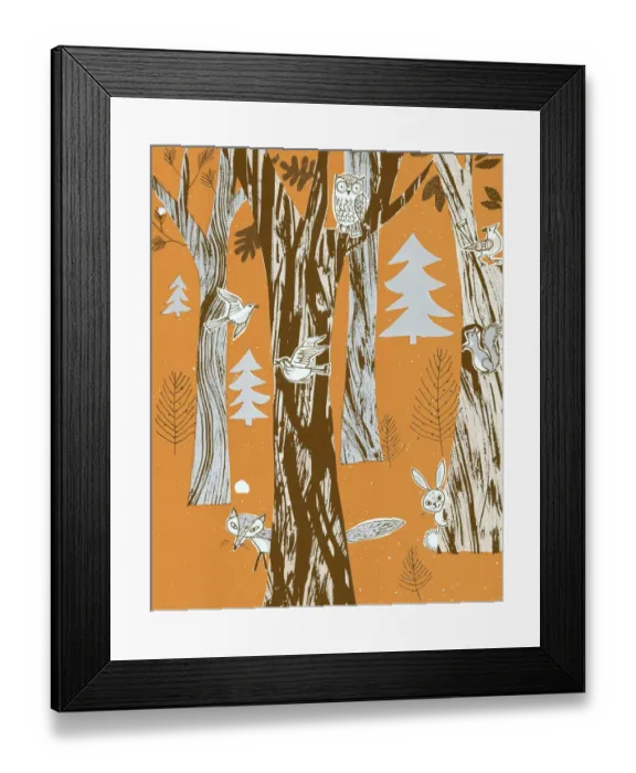 Framed Print : Animals in the Forest Framed Print : Animals in the Forest