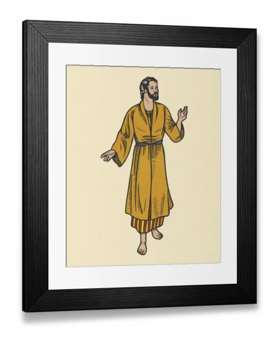Framed Print : Man Wearing a Robe