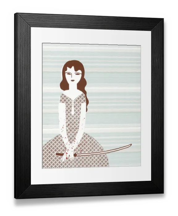 Framed Print : Woman with sword Framed Print : Woman with sword