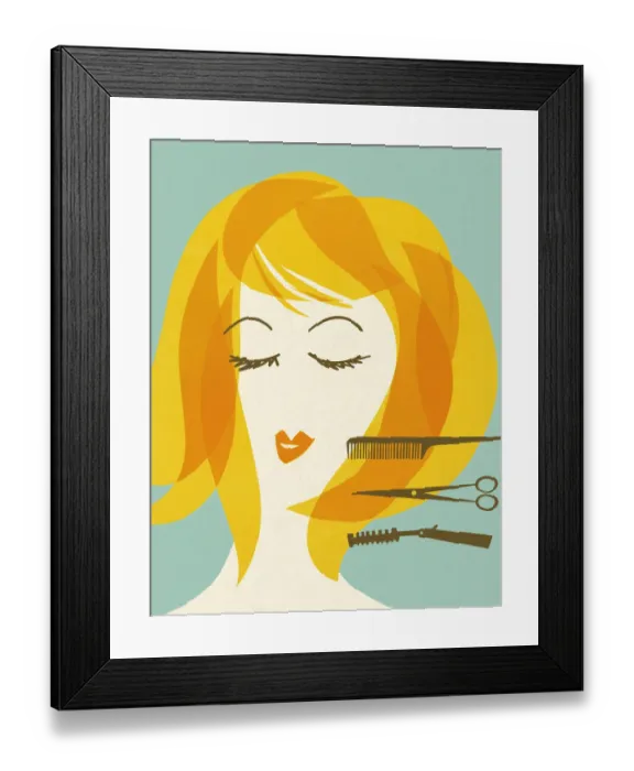 Framed Print : Woman With Barbering Implements Framed Print : Woman With Barbering Implements