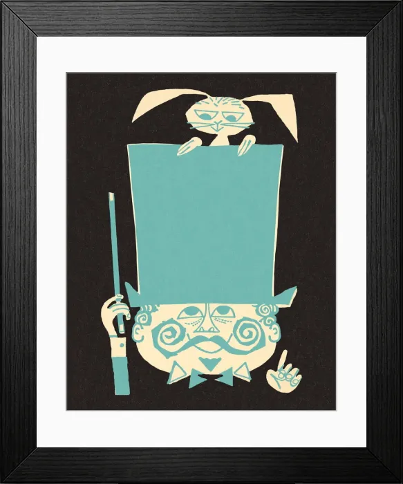 Framed Print : Magician With a Rabbit in His Hat Framed Print : Magician With a Rabbit in His Hat
