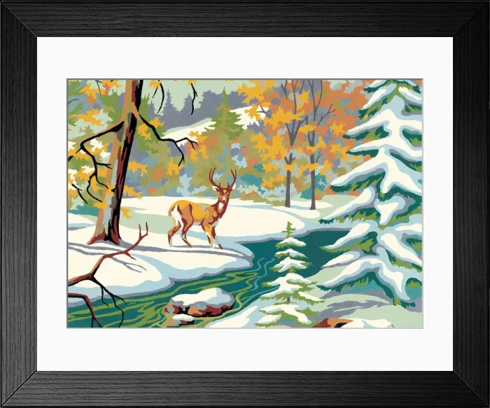 Framed Print : Deer in the snow Framed Print : Deer in the snow