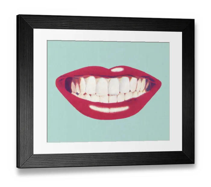 Framed Print : Teeth and Lips Framed Print : Teeth and Lips