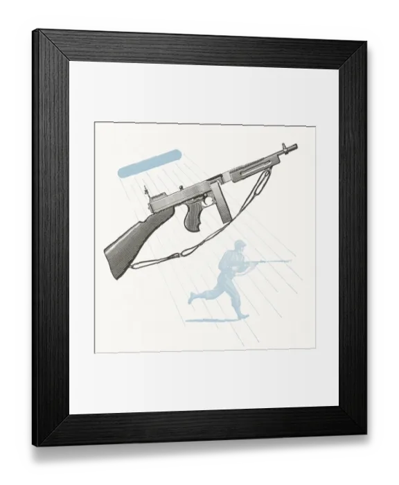 Framed Print : Rifle and soldier Framed Print : Rifle and soldier